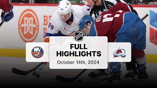 Islanders at Avalanche  October 14 2024  NHL Full Game Highlights [upl. by Sass582]