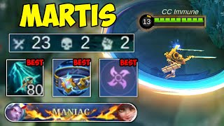 Martis Build and Emblem Mobile Legends [upl. by Lucas]