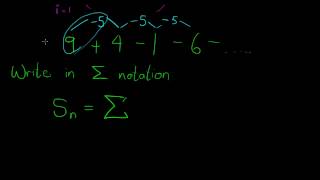 Arithmetic series and sigma notation [upl. by Lalitta]