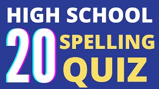 SPELLING QUIZ 7 20 Spelling Quiz Hard Words Vocabulary Building Spelling Test [upl. by Ahsima]