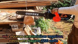 teste do eletrosserra Nagano 2200 watts na práticaeletroserra vs stihl MS 170 💪💪 [upl. by Amehsyt950]