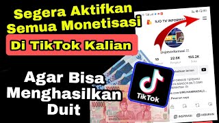 Cara Terbaru Mengaktifkan Monetisasi  Cara Mendapatkan Uang Dari TikTok 2023 [upl. by Shannen]