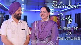 Retirement Party Highlight  S Jatinder Singh JPA Power Com Bathinda  Punjabi [upl. by Khalid]