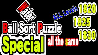 Ball Sort Puzzle Special Level after Level 1820 1825 1830  Lock Ball and Key Ball [upl. by Cindra]