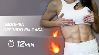 Treino para rasgar e definir o abdomen em casa  Carol Borba [upl. by Llertniuq]