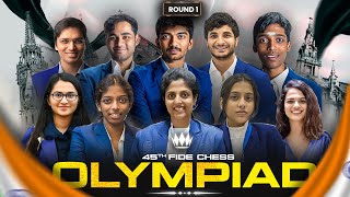 Chess Olympiad 2024 Round 1  Live commentary ft Amruta IM Sagar GM Harshit [upl. by Matthia836]