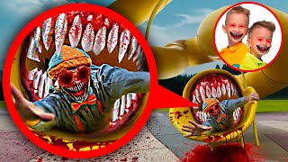 BLIPPI SLIDE EATER SCP EATS BLIPPI EXE Vlad and NiKi film it  BLIPPI is turning into EVIL BLIPPI [upl. by Shaw]