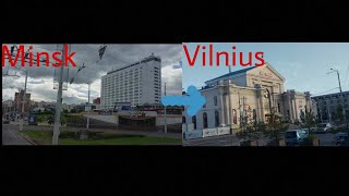 Eurolines bus ride from Minsk to Vilnius Temsa HD13 [upl. by Lrub]