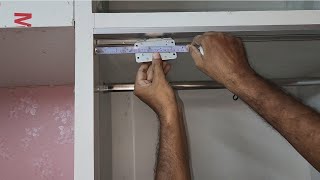 Sliding doors wardrobe में channel कैसे लगाते हैं  How do the sliding doors channel install [upl. by Oinolopa161]