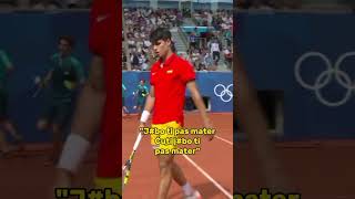 Novak Djoković psuje mater random Špancu iz publike olimpijada2024 olympics shorts djokovic [upl. by Garihc519]