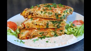 Tortilla Quesadilla pyszne śniadanie obiad kolacja najlepsza jaką jadłem [upl. by Krissy]