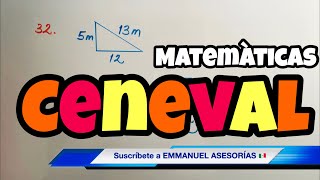 Examen CENEVAL ExaniII Pensamiento MATEMÁTICO Ejercicio TEOREMA DE PITÁGORAS e HIPOTENUSA [upl. by Renata]