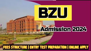 BZU  BZU fall admission 2024  Entry test preparation BZU  BZU entry test preparation 2024 [upl. by Zela]