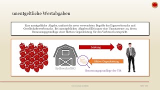 unentgeltliche Wertabgaben  👨🏼‍🎓 EINFACH ERKLÄRT 👩🏼‍🎓 [upl. by Yelhs]