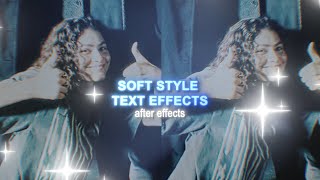 how to do soft text effects  after effects [upl. by Yhtimit191]