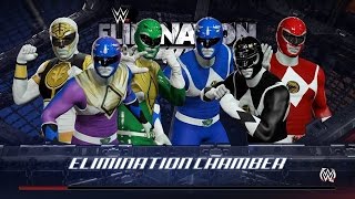 WWE 2K16 Red Ranger vs Blue Ranger vs Black Ranger vs Green Ranger vs White Ranger vs Purple Ranger [upl. by Hurlee]