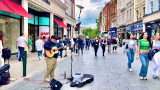 Grafton street Dublin Ireland July 2023 4K walking tour  UHD 60fps [upl. by Lyrpa]