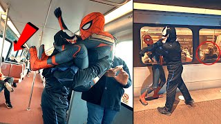 SPIDERMAN FIGHTS VENOM IN A TRAIN [upl. by Erdda]