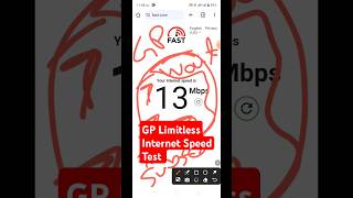 GP Limitless Internet Speed Test। unlimitedinternet speedtest shorts short viralvideo [upl. by Ireg]