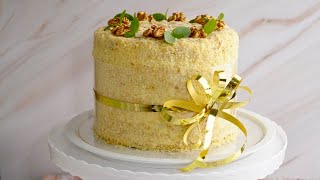 Napoleon Layer Cake Recipe Tutorial [upl. by Milan]