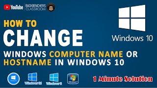 How to change Hostname or Computer name in Windows 10 pc amp laptop  1min Solution [upl. by Lubbock]