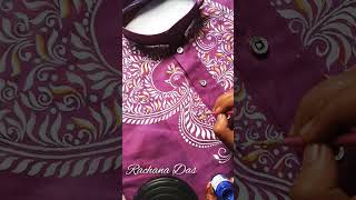 New panjabi designhandprint panjabi viralreelschallenge art share video [upl. by Tonie]