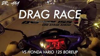 YAMAHA AEROX 155 VS HONDA VARIO 125 BOREUP [upl. by Fabriane]