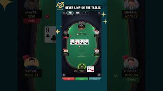 AVOID LIMPING in poker ⁉️ onlinepoker poker [upl. by Wistrup]