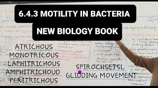 MOTILITY IN BACTERIA  FLAGELLARY MOVEMENT SPIROCHAETAL  GLIDDING  NEW BOOK BIOLOGY [upl. by Beret]