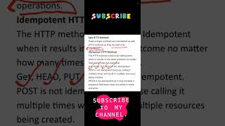 Safe Http methods  Idempotent http methods interview  api qa testing short [upl. by Foster]