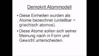 Demokrit Atommodell [upl. by Rann]