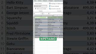 Tutorial per unire due liste in ununica tabella in Excel exceltips excelhacks exceltricksexcel [upl. by Eldon]