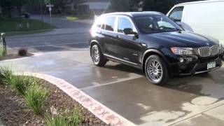 2011 BMW X3 35i black sapphire metallic with BMW mud flaps and Volk Racing RE30 wheels [upl. by Sutphin]