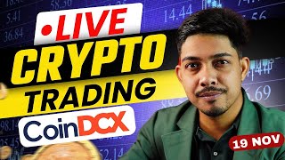 🔴CRYPTO LIVE TRADING 1 NOV ZERO Brokerage btclivetrading Coin DCX [upl. by Ellehcem]