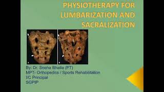 Physiotherapy for Lumbarization and Sacralization StayHome and study WithMe [upl. by Terle]