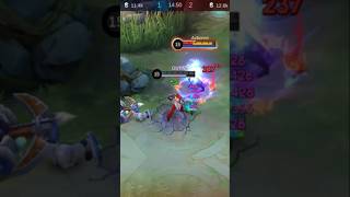 global no1 chou vs gussion WTF Damage ☠️ mlbb shortfeed [upl. by Ahsemad]