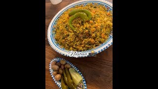 🇹🇳 Couscous tunisien au vert de fenouil 🇹🇳  فرفوشة  كسكسي بالبسباس [upl. by Phelia33]