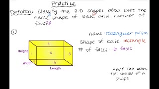 Classifying Three Dimensional Shapes What is a 3D Shape Pyramid vs Prism [upl. by Filler]