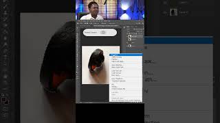 how to remove background in photoshop 2024 how to cut out hair in photoshop 2024 shorts shortsfeed [upl. by Rombert]