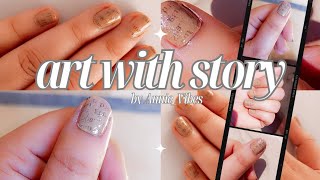 my dream nail art  easy nail art 💅  newspaper nail art easynailart youtube viral viralvideo [upl. by Elnar]