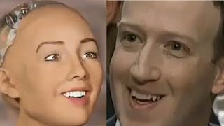 Mark Zuckerberg meet Robot Sophia [upl. by Rowell409]