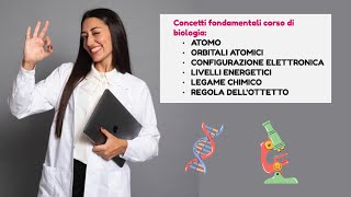 Atomo orbitali atomici configurazione elettronica livellli energetici legame  biologia lez 2 [upl. by Biel]