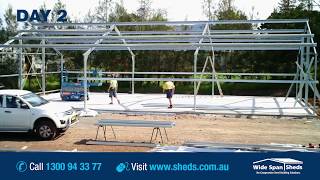 Wide Span Sheds  Construction Timelapse [upl. by Couchman]