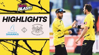 Sussex Sharks pip Gloucestershire in final ball thriller  Vitality Blast Highlights [upl. by Regni413]