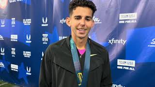 Grant Fisher after winning 2024 Olympic 10k Trials [upl. by Mountford70]