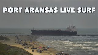 Port Aransas beaches live 4 to 6 foot surf [upl. by Verlie]