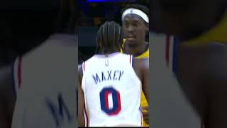 Tyrese Maxey with the NASTY STEP BACK against Indiana 🏀🔥 I Sixers vs Pacers Highlights [upl. by Steffie552]