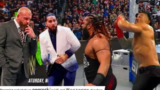 20 November 2024  Roman Reigns suddenly Brutal attacks jacob fatu and Triple H [upl. by Adniralc]