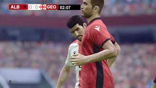 🔴LIVE Shqipëria vs Gjeorgjia  UEFA Nations League 2024  PES 21 Simulation Gameplay [upl. by Ahsenal320]