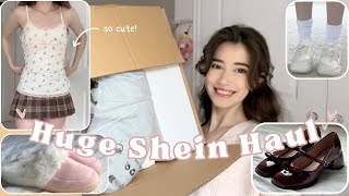 huge shein try on haul ♥ feminine  coquette style [upl. by Nerej]